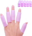 Povihome 10 balenie Finger Sleeve Protector Silikónová palička Protector pre Artritída Basketbal Mallet Finger Trigger Finger Corn Blister