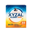 Xyzal 24 hodín Alergy Relief Medicine, Original Prescription Sila Antihistaminikum, Levocetirizín Dihydrochlorid Tablety, 5 mg, 35 Počet