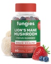 Huby Lion's Mane Huby Gummy, miešané čučoriedky a jahodová príchuť - Huba Supplement Gummy pre dospelých a deti podporuje zdravie mozgu, kognitívne funkcie, zameranie, pamäť a nálada, 60 slúži