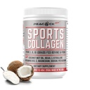 Sport Collagen Electrolytes Powder, 12.42 oz - Grass Fed Bovine & Wild Fish Hydrolyzed Type I, II, III Multi Collagen Peptidy pre Electrolyte Drinks, Nearomatizovaný proteínový prášok s BCAA, horčík