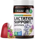 BIO KRAUTER Support Laktácia Gumies - 60 Žuvačky - Prírodné Laktačné doplnky - Kozy Rue, senovka grécka, Mlieko Tortle Extrakty - Vegan Dojčenie Doplnky