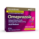 GoodSense Omeprazol Oneskorené uvoľnenie Perorálne rozpadajúce sa tablety 20 mg, Jahodová príchuť, rozpustiť Tabulky, liečbu častého pálenia záhy, zníženie kyseliny, pálenie záhy, 42 tabliet