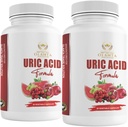 Generic Herbal Uric Acid - URIC Acid Complex - Spoločná podpora, Water Retention Pills for Women, Milk Thitle Supplement, Tart Cherry, Zelená káva fazuľa, Kyselina citrónová, Zelerové semeno, granátové jablko - 2 B