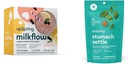 UpSpring Žalúdočné Kvapky, Mätová príchuť, 28 Ct+Milkflow Dojčenie Supplement Drink Mix s Moringa a blahoslavený bodliak, No Fenugreek 
