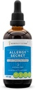 Alergia tajné alkohol-voľný extrakt, Tinktúra, Glycerit rozmarín, Mullein Leaf, Marshmallow, Stinging Nettle, Eyebright. Podpora alergie/preťaženia (4 FL OZ)