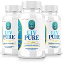 Rize laboratóriá - LivPure Powered by Nature - Advanced Formula - Čistá podpora Diétny doplnok pre podporu pečene, Extra sila, Vegan, Pilulky funkcie pečene (180 Kapsule)