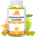 Ashwagandha Gummies s L-Theanine, GABA, a Hemp- prirodzene ochutený, Vegan Ashwagandha Supplement Root Extract, L Theanine Gummy, Stres Gummy, Mood Gummy, Cortisol Manager- 60 Gróf