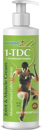 1tdc Joint & Muscle Relief Cream - Použitie na chrbát, kolená, krk, plece, Hip - Upokojuje Stiff kĺby, svalov, a zranenia v 5-10 minút - Relaxer - 16 oz