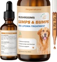 Psie kvapky a Bumps Supplement, Turecko Chvost Huby Guard pre psa Lipomas, Organické 7 Huby komplex kvapky, Posilnenie imunita a energie pre Buddyho s húsenicami Shiitake, Reishi, Levia hríba