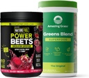 Amazing Grass Greens Blend Superfood: Super Greens Powder Smoothie Mix pre Boost Energy, 60 Slúži & Nature Fuel Power Repets Powder, Repeat Root Powder, Podpora Prírodná energia, 60 Slúži