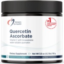 Designs for Health Quercetin-Ascorbate Powder - 240mg QuerceSOLTM Supplement - Vitamín C na podporu normálnej histamínovej odpovede - Jednoduché pridávanie alkoholu do Veganu (77 Servings / 100g)