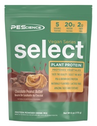 PEScience Select Vegan Protein Powder, Plant Based Protein Powder, Amazing Taste, Smooth Texture, Pea and Brown Rice Blend, Dairy Free, Laktóza Free, Gluten Free - Čokoláda Arašidové maslo, 5 Servings