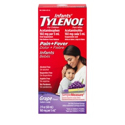 Tekutá bolesť pre dojčatá Relief & Fever Medicine, perorálna suspenzia, acetaminofén pre Bolesť hrdla, bolesť hlavy a zuby, bolesť Reliever a horúčka Redukcia pre deti; Hroznová chuť, 2 fl. oz.; Balenie 1