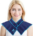 Krk Rameno Kúrenie krku Zalomiť Mikrovlnná rúra Vyhrievací pad, Horúce a vlhké Back bolesť Relief Hot Compress, Nastaviteľné Mikrovlnné krku Heater (NSF-Blue)
