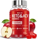Brilhante Keto ACV Gummies - 1500mg Apple Cider Ocogar Gummies with Pomegranate cvikla & Vitamín B12 B6 - pre mužov a ženy - GMO Free & Vegan - 60 Count