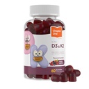 Zahler Kapitola 1 Vitamín D3 K2 Gummy, Obsahuje 1000 IU vitamínu D3 a 45 MCG vitamínu K2, D3 & K2 Gummy doplnok, Kosher, 60 Gummies