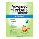 od Tvorcov Dramamine, Advanced Herbals, Ginger Chews, Nausea Relief Soft Chews Lemon-Hone-Ginger, 40 Počet