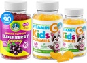 DR. MORITZ vitamín C Gummy a bazové guličky pre deti a dospelých - Imunitná podpora nízkocukorové žuvacie vitamíny pre batoľatá - Vegetariánska želatína bez detskej diétnej doplnky