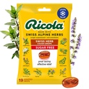 Ricola Sugar Free Swiss Herb Kašeľ kvapky, 19 Gróf, Kašeľ Potláčač a Hrdlo Uľavenie kvapky s prirodzeným zdrojom Mentol, Pleasing Chute pre Kašeľ a Hrdlo Symptom úľava