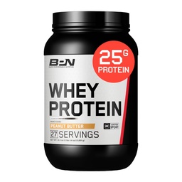 BARE VÝKONNOSTNÁ Výživa, BPN Srvátkový proteín + Casein Protein Powder Blend, Arašidové maslo, 25g Bielkoviny na porciu podporuje Lean Muscle Recovery, 27 Servings, Tretia strana testované