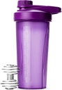Purple Protein Shaker fľaša s drôtenou gulou, mixér fľaša