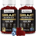 1000 MG Shilajit Gummies, Organic Shilajit Gummies with 85+ Trace Minerals, Fulvic Acid, Shilajit for Men & Women, Shilajit Resin, Shilajit Himalayan Organic for Energy, Brain, Imunity, 120 Count