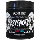 Insane Labz Psychotic Black Edition Mid Stimulant Pre Cvičenie Powder, Energy Focus Čerpadlá, Naložené s Creatin Beta Alanyne Taurine Natankované AMPiberry, 35 Slúži (Gummy Candy)