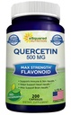aSquared Nutrition Quercetin 500mg Supplement - 200 Kapsule - Quercetin Dihydrát na podporu kardiovaskulárneho zdravia - Max Powder Complex pilulky pomôcť zlepšiť imunitnú odpoveď