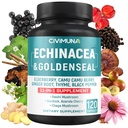 Echinacea Extract Capsulas with Echinacea, Goldenseal Root, Elderberry and More - 120 Kapsule pre 4 mesiace