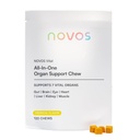 Novos Vital Nutritional Supplement Chews for Organ Pečeň, mozog, oči, srdce, Gut Support - Nattokináza, lutein, Inulin, Rutin, Tropical Flavor (120 Počet)