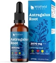 Astragalus Herb Extract Drops 2000mg (Astragalus membranaceus) Bylinné doplnky Absorby Lepšie ako kapsuly, 1 mesiac Supply, 84 Servings, alkohol bez tinktúry - 2 Oz, balenie 1