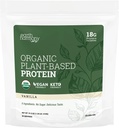 Organické rastlinné bielkoviny prášok Vanilka, organický proteín prášok pre ženy a mužov, tekvica a pea proteín prášok Vegan, bez lepku, rastlinné bielkoviny Shakes, 18g - 21.5 Oz