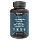 Naturalis Ultimate rTG Omega 3 Fish Oil 1800mg from Wild New Zealand Tuna - Full Spectrum Omega3s EPA, DHA & DPA - Udržateľne Zdroj, Non-GMO, Gluten Free - 90 Softgels