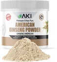 AKI American Ginseng Powder so 4% Ginsenosides - Ideálne s kávou, Nápoje ako smoothies (4oz/113g)