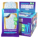 Legendárny Foods 22g Bielkoviny Pestrá+ Frosted Blueberry, Nízky Carb Náhradný bar - Nízky glycemic, Gluten Free Protien Snacks - Zdravý Keto Snack Box 8 Zero Sugar Energy Bars - Diabetická Priateľská