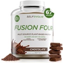Fusion Four Vegan Protein Powder - 21g Plant-Based Protein Powder - Gluten Free, Dairy Free and Soy-Free, Pea Protein with BCAA's - Chocolate Collabored - 5lbs