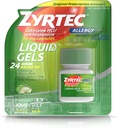 Zyrtec 24 hodín Vnútorné a vonkajšie alergie Tekuté gély, Antihistaminiká Kapsule s cetirizínom Hydrochlorid pre All- Day Alergy Relief, 12 ct (Pack of 2)