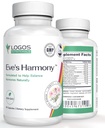 Eve Harmony Menopauza Supplement, Hormone Support for Women with Soy Isoflavones, Black Cohosh & Red Raspberry, Non-GMO Natural PMS & Menopauza Symptom Support, 60 Kapsule