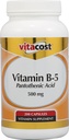 Vitacost vitamín B5 kyselina pantoténová - 500 mg - 200 kapsúl