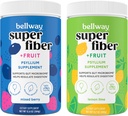 Bellway Super Fiber Powder + ovocie, bez cukru Organic Psyllium Husk prášok Fiber Supplement for Regularity, Bloating Relief & Gut Health, Non-GMO, Mixed Berry & Lemon Lime