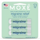 MOXE Migraine Relief Nasal Inhalátory, Esenciálne oleje pre bolesti hlavy a napätie Relief, Prenosné Aromaterapia, Easy-to-Use, Pure & Undiluted, Peppermint, Spearmint, Eucalyptus, Tea Tree, USA Made, 3 Balenie