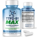 TTFD Thiamine B1 doplnok 60Capsules Made in USA- Thiamine TTFD Vitamín B1 MAX, High-Potency Supplement for Energy & Focus, podporuje zdravý Nerve Funkcia & Celková Wellness by MaxLife Naturals