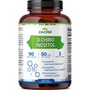 Zazzee D-Chiro-Inositol, 50 mg v kapsule, 90 Vegánskych kapsúl, Ideálne dávkovanie pre 40:1 pomer Myo-Inositol, zásoba 3 mesiace, 100% Vegetarian, Non-GMO