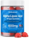 typnature Alpha Lipoic Acid Gummies - Neuropatia Doplnky - Vegan, bez cukru, Nízke kalórie 600 mg ALA Supplement - Pure ALA Alpha Lipoic Acid 600 mg pre Antioxidant Nutritional Supplements