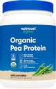 Nutricost Organic Pea Protein Powder (1 LB) Unflavred - Certified USDA Organic, Protein from Plants, Vegetarian Friendly, Gluten Free, Non-GMO