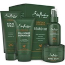 SheaMoisture Beard-Care Kit pre mužov, Zahŕňa umývanie, Balzam, Olej, kondicionér, Prírodné bambucké maslo a Maracuja olej, veľký dar