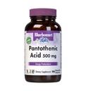 Bluebonnet Kyselina pantoténová 500 mg Rastlinné kapsuly, 180 Počet