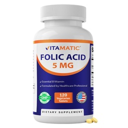 Vitamatická kyselina listová 5 mg (5000 mcg) 