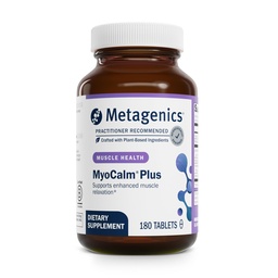 Metagenics MyoCalm Plus - Podpora svalovej relaxácie a stresu s mučenkou, Valeriánom, citrónovým balzamom, horčíkom a vápnikom - podporuje spánkovú kvalitu - non-GMO, bezlepkové, vegetariánske - 180 tabliet