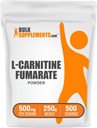 BulkSupplementments.com L-karnitín Fumarate prášok - karnitín doplnok, športové výživa, L-karnitín 500mg - bez lepku, 500mg naservírovanie, bez lepku, 250g (8,8 oz) (Pack of 1)